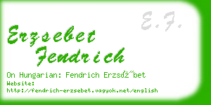 erzsebet fendrich business card